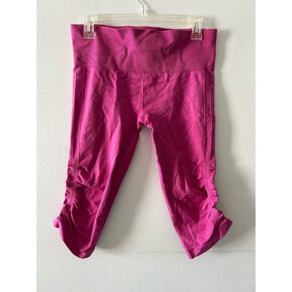 Lululemon Leggings Women's 8 Pink In The Flow Crop II Heathered Raspberry - Picture 1 of 8